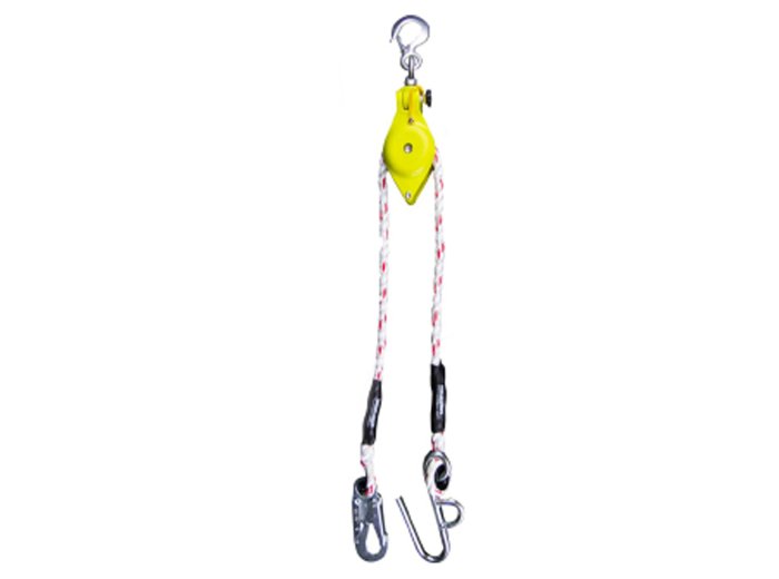 SafetyTest Handline Block Assembly with Nylon Fiberglass Block, 100‑ft Rope